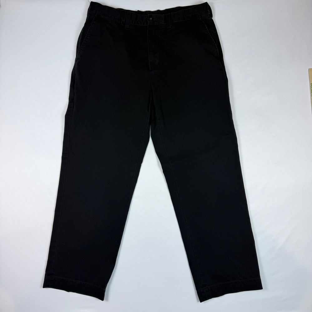 Polo Ralph Lauren Preston Pant Mens 34/30 Black Good Cotton Straight Chino